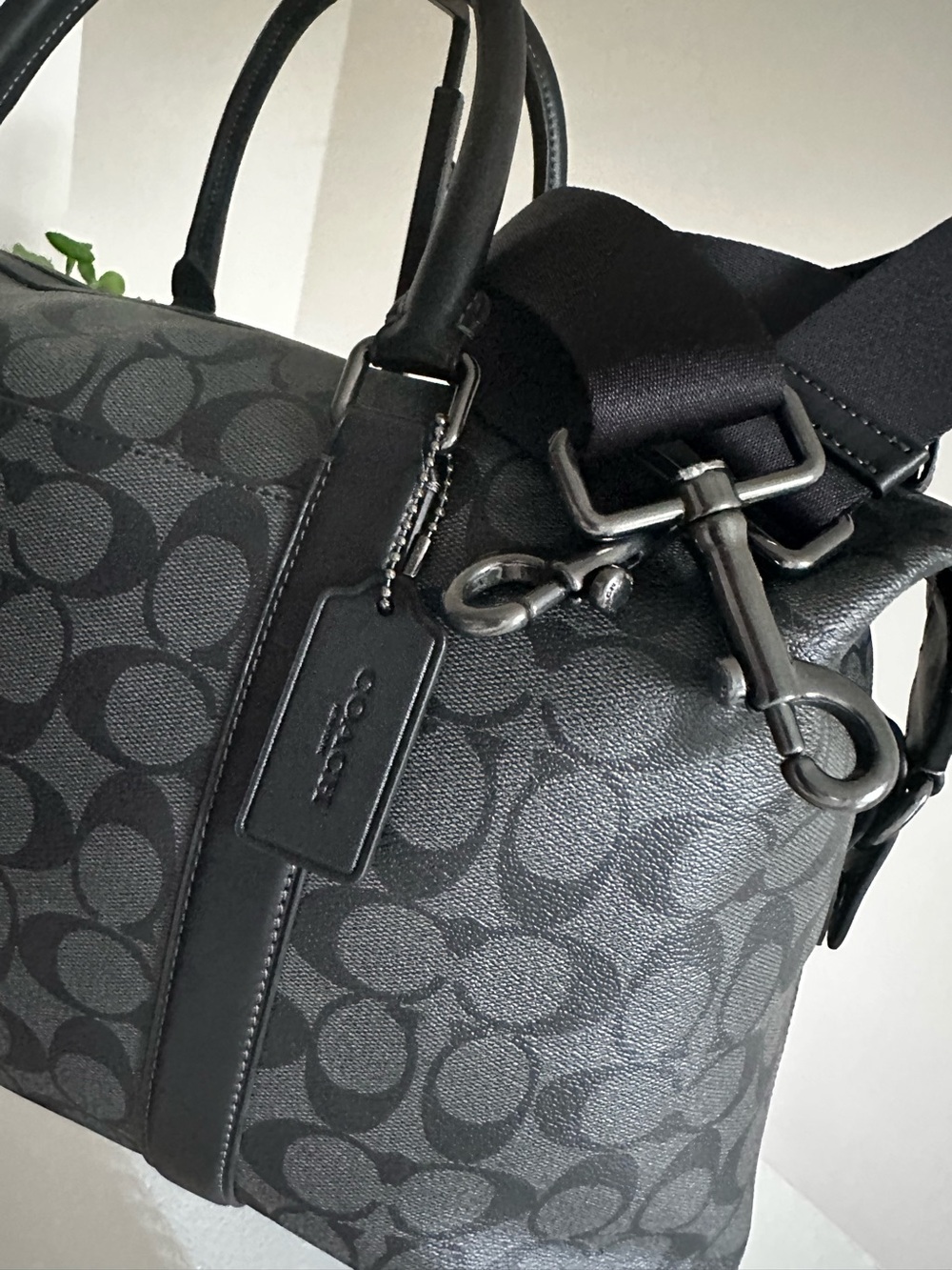 Coach Ellery Black Signature Travel Duffle NWOT - Picture 3 of 16